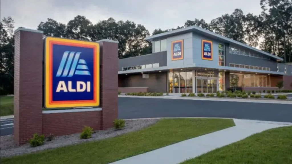 Monument Sign of Aldi Next To An Aldi Store - Is Aldi Open on Thanksgiving?
