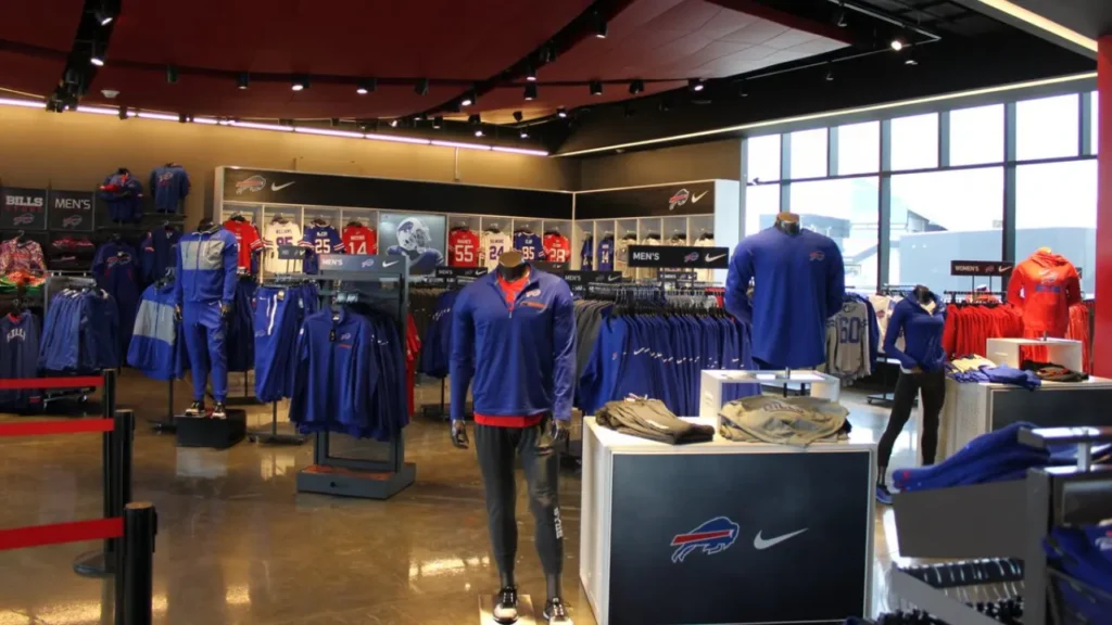 Buffalo Bills Store Interior with Apparel on Display - Buffalo Bills Store Hours