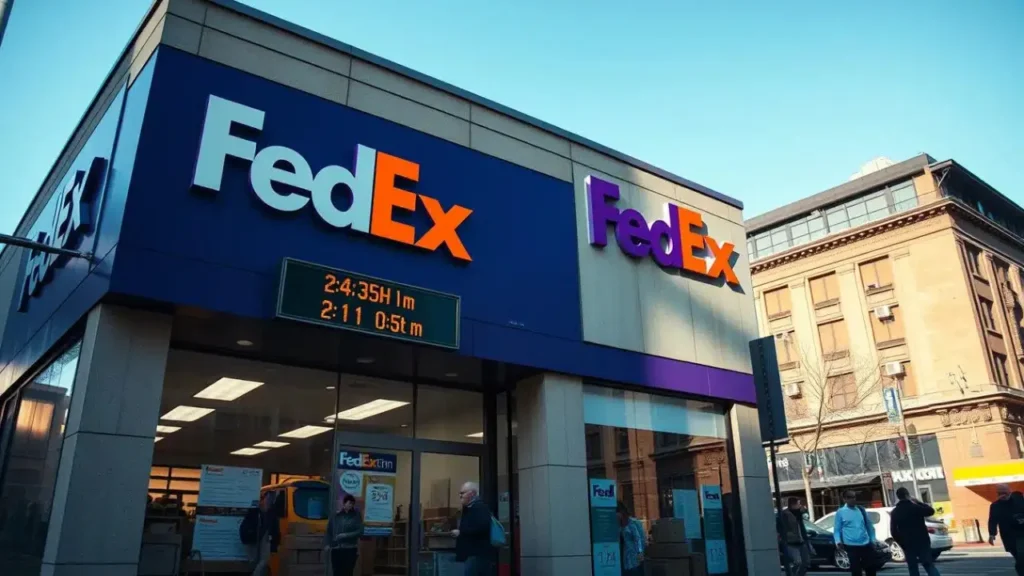FedEx Building Under Clear Sky - Is FedEx Store Open on Thanksgiving?