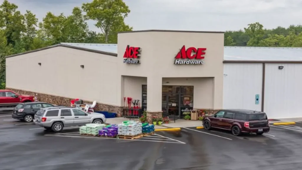 Parked Vehicles Near An Ace Hardware Store - Is Ace Hardware Open on Thanksgiving