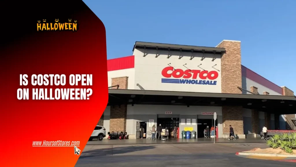 A Costco Store Building WIth Article Title Text - Is Costco Open on Halloween?