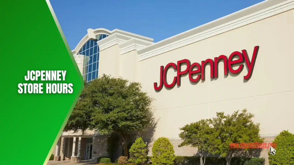 Standalone JCPenney Store Building Under Clear Sky With Blog Title Text - JCPenney Store Hours